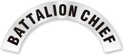 Battalion Chief Hard Hat Labels