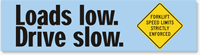 Loads Low Drive Slow, Forklift Speed Limits Sticker