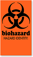 Biohazard Hazard Identity Label