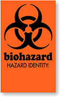 Biohazard Hazard Identity Label