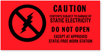 Caution Do Not Open Label