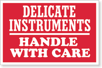 Delicate Instruments Handle Care Label
