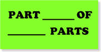 Part __ of ___ Parts