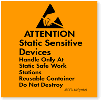 Attention Static Sensitive Devices Label