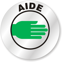 Aide Hard Hat Stickers