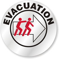 Evacuation Hard Hat Stickers