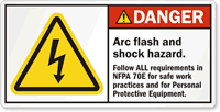 Arc Flash Shock Hazard Label