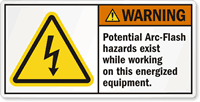 Arc Flash Shock Hazard Label