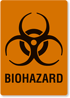 Fluorescent Biohazard (with bio hazard picto)