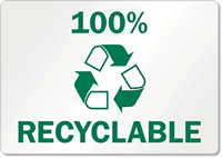 100% Recyclable Sign