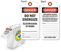 Danger Do Not Energize Lock Out Tag-in-a-Box