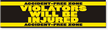 Accident Free Zone Violators Injured Sticker