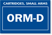 ORM-D Cartridges Small Arms Label