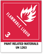 UN 1263 Paint Related Material Label