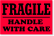 Fluorescent fragile labels are hard to miss. These shipping labels help alert the carrier and other handlers on how to best prevent damage or accidents.