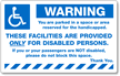 Reserved Handicapped Parking Sticker