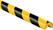 Corner Safety Bumpers - Type A, black-fluorescent/ photoluminescent