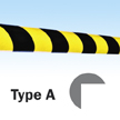Corner bumper Type A, black-yellow