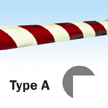 Corner bumper Type A, red-photoluminescent