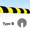 Edge bumper Type B, black-yellow
