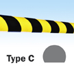 Surface protection Type C, black-yellow