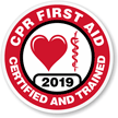 CERTIFIED CPR FIRST AID TRAINED Hard HAT DECAL