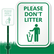 Please Do Not Litter with Graphic Sign