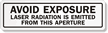 AVOID EXPOSURE, LASER RADIATION EMITTED LABEL