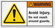 Avoid Injury Guards Label