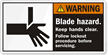 Blade Hazard. Keep Hands Clear Label