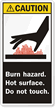 Burn Hazard. Hot. Do Not Touch Label