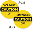 Door Swings Out Label