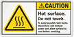 Hot Surface. Do Not Touch Label