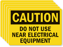Caution: Do Not Use Near Electrical Equipment