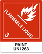 Flammable Liquid UN 1263 Paint