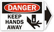 Danger Keep Hands Away Label