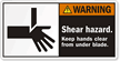 Shear Hazard Hands Clear Label