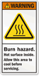 Allow Area To Cool Before Servicing Label