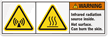 Infrared Radiation Source Inside. Hot Surface Label
