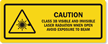 CLASS 3B LASER RADIATION AVOID EXPOSURE LABEL
