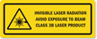 INVISIBLE LASER RADIATION AVOID EXPOSURE BEAM LABEL