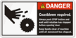 Coastdown Required. Keep Hands Clear Label