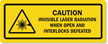 INVISIBLE LASER RADIATION WHEN OPEN LABEL