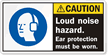 Loud Noise Hazard. Wear Ear Protection Label