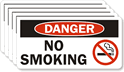 Danger: No Smoking with symbol (small)