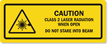CLASS 2 RADIATION DO NOT STARE LABEL