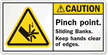 Pinch Point. Keep Hands Clear Label