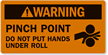 Danger Pinch Point Watch Hands Label