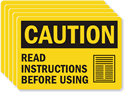 Caution: Read Instructions Before Using