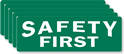 Safety First Label